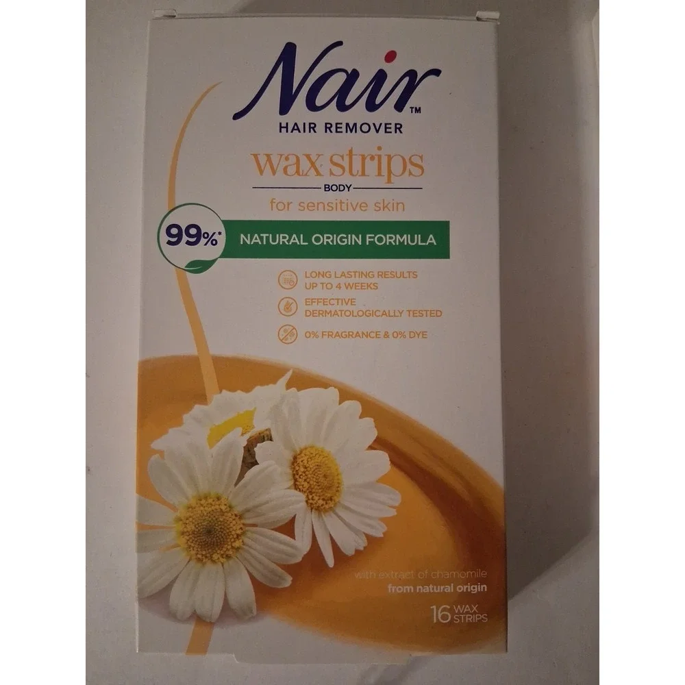 3 Nair Legs & Body Wax Strips Sensitive Skin 48 Total Long Lasting Hair Removal